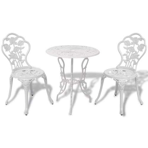 White 3pc bistro set - white,