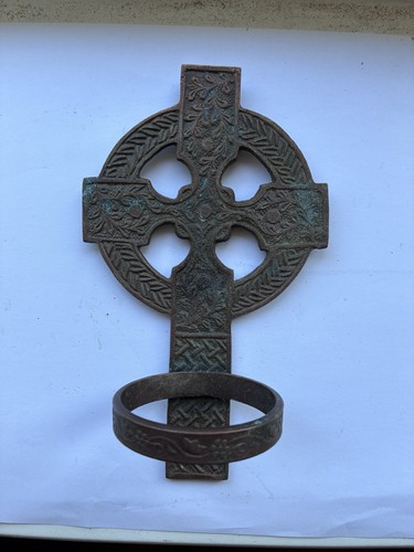 Copper celtic cross - celtic,