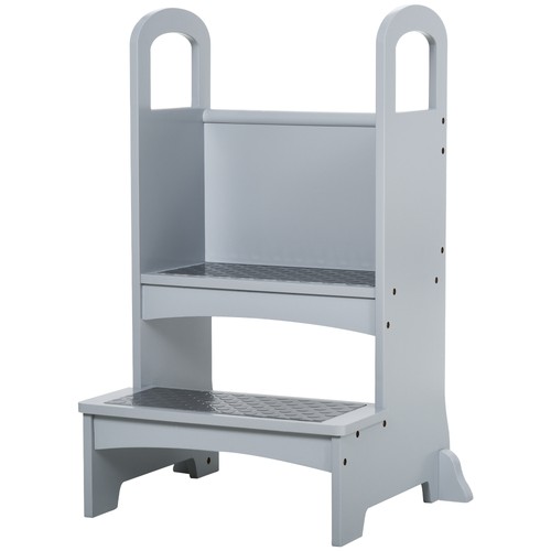 Homcom kids wooden step - kids,