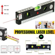 Laser Level Multipurpose Leveling Wall Spirit Tape Measure Measurement DIY Tool