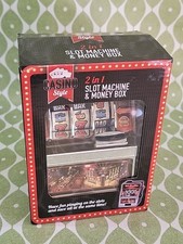 Casino Style 2 in 1 Slot Machine and Money Box New in Box with Instructions