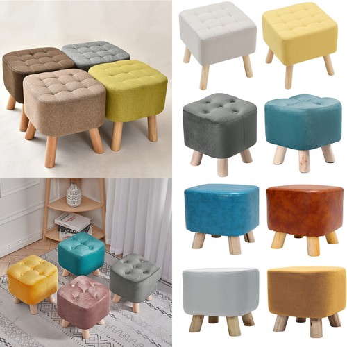 Small wooden footstool - small,
