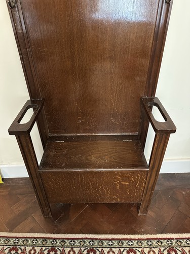 Vintage wood hallway seat - wood,