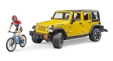 BRUDER Jeep Wrangler Rubicon with Mountain Bike and Cyclist - B102543 - LEISURE