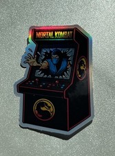 Retro Mortal Kombat arcade machine Sub-Zero  3inch Holographic Sticker