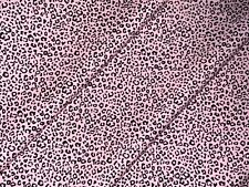Leopard Print Fabric 100% Cotton Material   Pink / Black