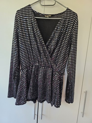 Biba black silver glitter - black,