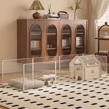 XXL Clear Acrylic Dog Playpen Fence Whelping Box Enlarge Enclosure f Multi-bunny
