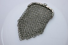 George III Sterling Silver Chain Mail Coin Purse Birmingham 1809 Hallmark 4 Inch