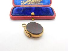 Victorian 9ct Rose Gold, Bloodstone & Sardonyx Spinner Fob c1880 Antique