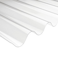 High Impact Clear PVCu Clear Corrugated Plastic Sheets  660 x 2400mm