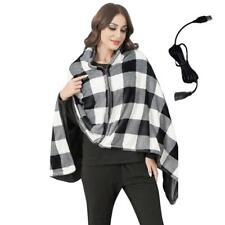 !USB Electric Heated Throw Blanket Warm Poncho Wrap Blanket Portable Shawl