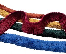 30mm cotton mix thick brush fringe trim cushion piping upholstery sewing ruche