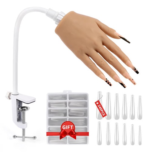 Silicone nail practice hand - silicone,