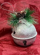 Set Of 3 Large Silver Glitter