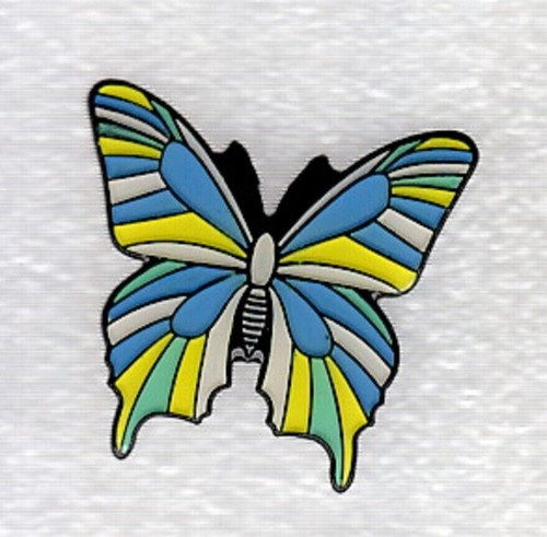 Butterfly pin badge lapel - pin, badge.