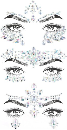Music festival face - jewels,, 3