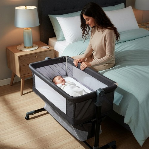 Bedside baby crib portable - bedside,