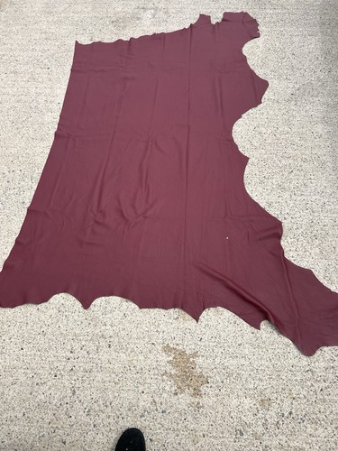Burgundy leather hide - burgundy,