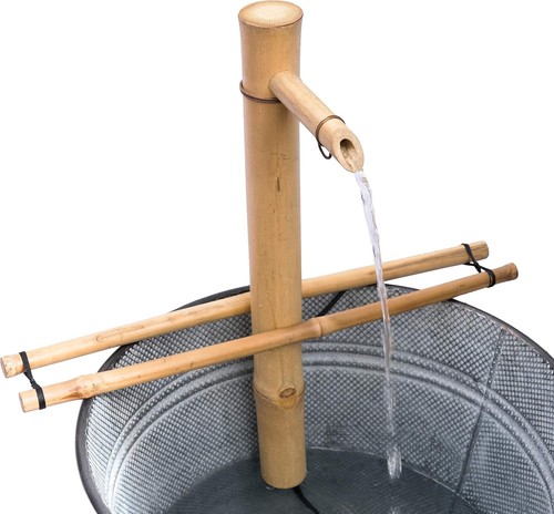 Outdoor bamboo fountain - bamboo,