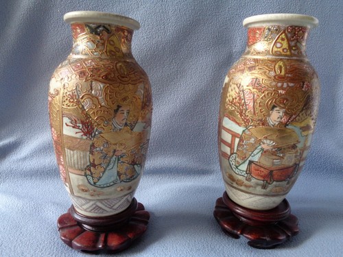 Pair japanese satsuma - of,