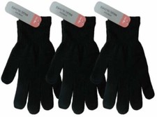 1-2-3 Pairs Mens Womens boys Black Magic FULL FINGER Warm Winter Thermal Gloves