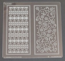 Groovi Floral Layering Panel A5 Square Embossing Plate Clarity Pergamano