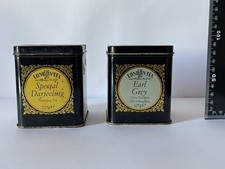 2 x Rare Vintage  Tea Tin by The London Tea Co. Ltd Empty Darjeeling Earl Grey