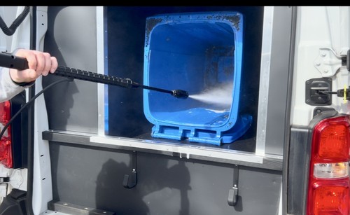 Wheelie bin cleaning van - wheelie,