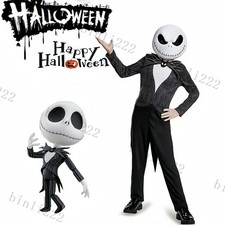 UK Jack Skellington cosplay Kids Boys Party COSPLAY Halloween Costume cosplay