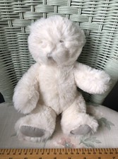 MAMAS & PAPAS CREAM TEDDY BEAR SOFT TOY COMFORTER GREY EYES NOSE & PADS BNWOT