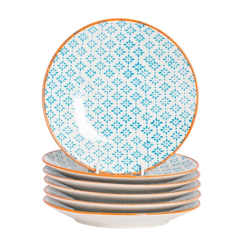 Hand printed side plates - side,