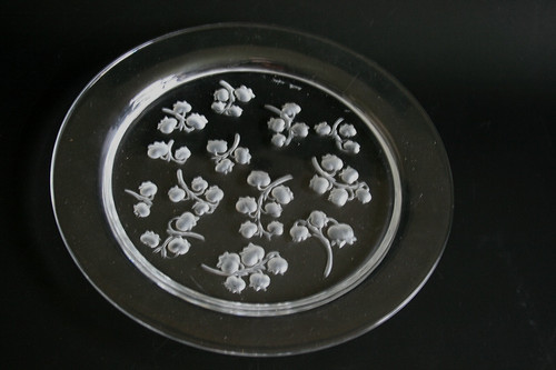 Lalique muguet glass - glass, plate