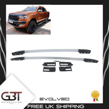 ALUMINIUM ROOF RAILS BARS ROOF RACK FOR FORD RANGER T6 T7 2011-2019 SILVER OEFIT