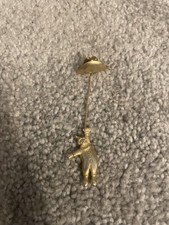 Vintage Clown Brooch Gold Tone