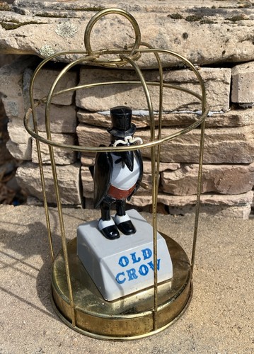 Vtg 1950s old crow bourbon - old,
