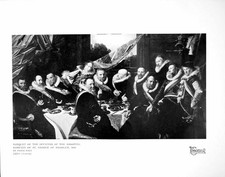 Antique Old Print Banquet Officers Shooting Company St George Haarlem 1921 20th