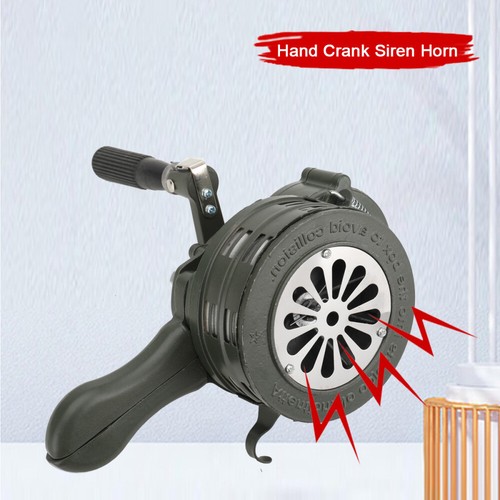 Hand crank siren - siren, 110db
