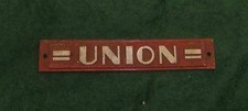 'Union' Name Plate, Ex
