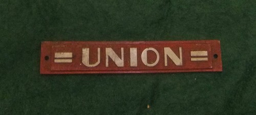 Union name plate ex - 'union',