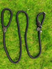 Premium Dog Slip Lead - Figure of 8 Training Leash in Brown or Black Dog Lead