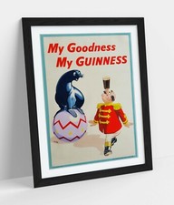 VINTAGE MY GOODNESS MY GUINNESS POSTER, ADVERT -FRAMED WALL ART PICTURE PRINT