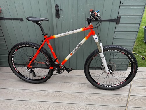 Mountain bike orange - bike.,