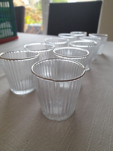 Gold rimmed glass candle - gold,