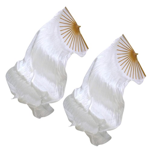 Pair silk belly dance fan - belly,
