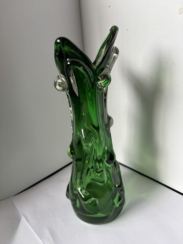 1960s emerald green vase - emerald, by