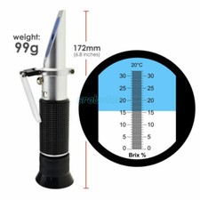 0-32% Brix Refractometer Sugar Concentration Tester For Fruit Vegetables Juice