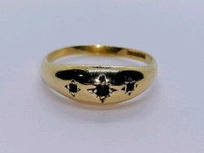 9ct Gold Sapphire Gypsy Ring