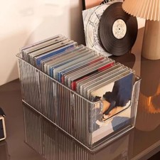 Detachable Divider Vinyl Record Display Boxes Clear DVD Holder Collection UK