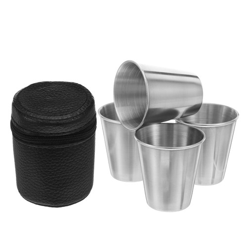 Stainless steel shot cups - steel,
